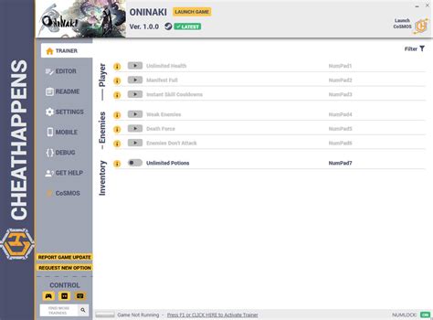 ONINAKI: Trainer +10 v1.0.1 {CheatHappens.com}.